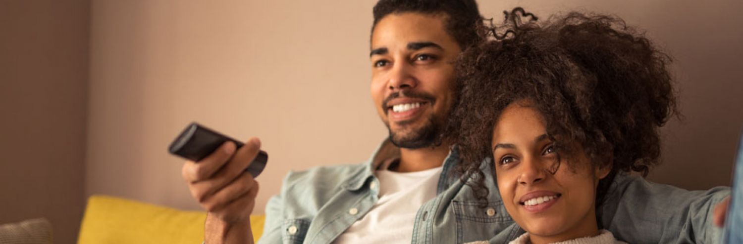 couple watching tv